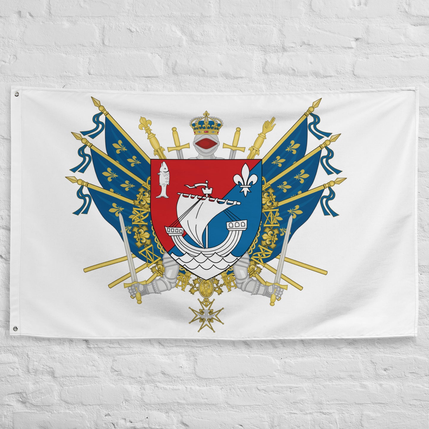 Drapeau - Blason de Boulogne-Billancourt