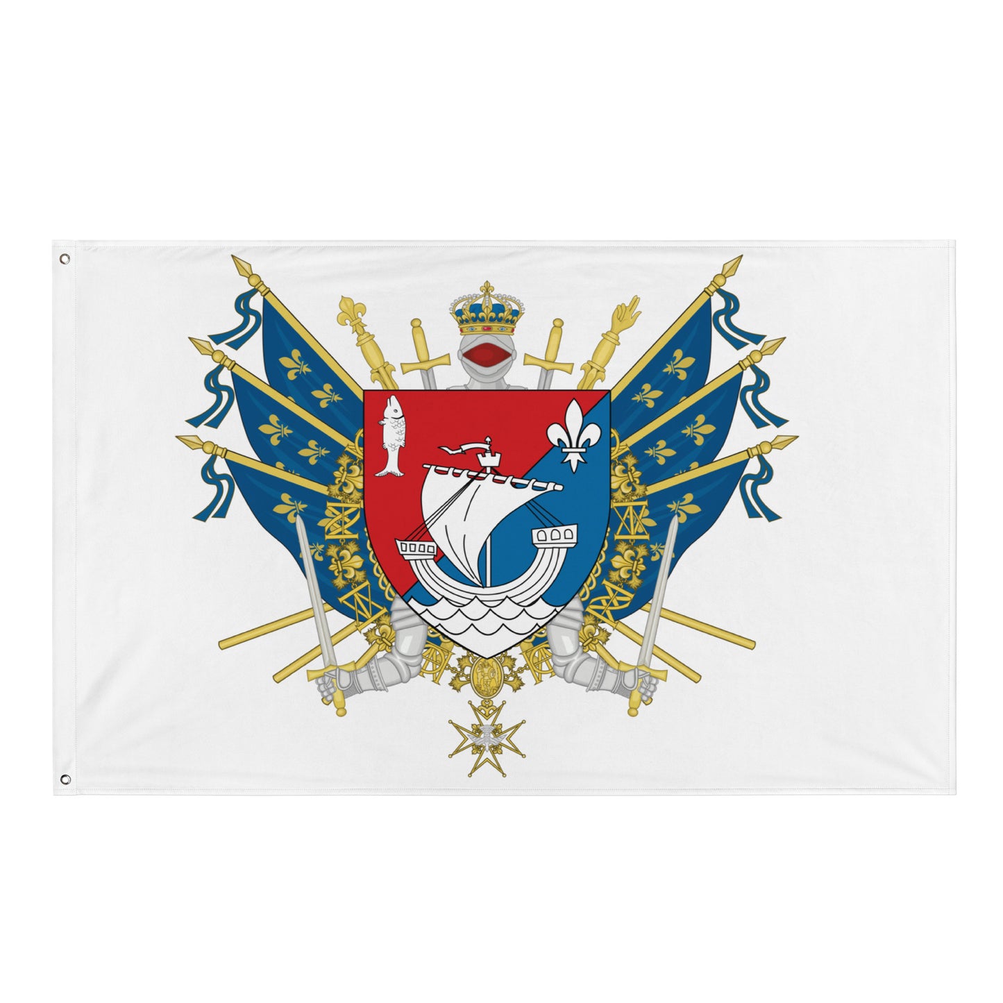 Drapeau - Blason de Boulogne-Billancourt