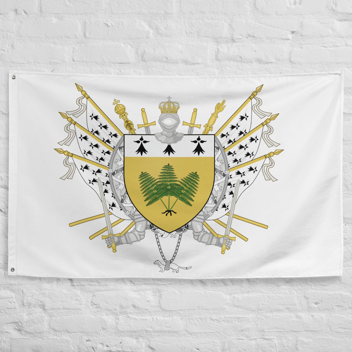 Drapeau - Blason de Fougères