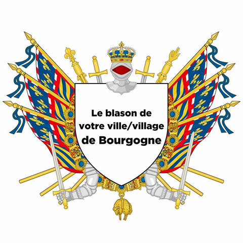 Blason personnalisé de votre ville ou village sur nos drapeaux