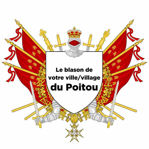 Blason personnalisé de votre ville ou village sur nos drapeaux