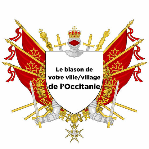 Blason personnalisé de votre ville ou village sur nos drapeaux