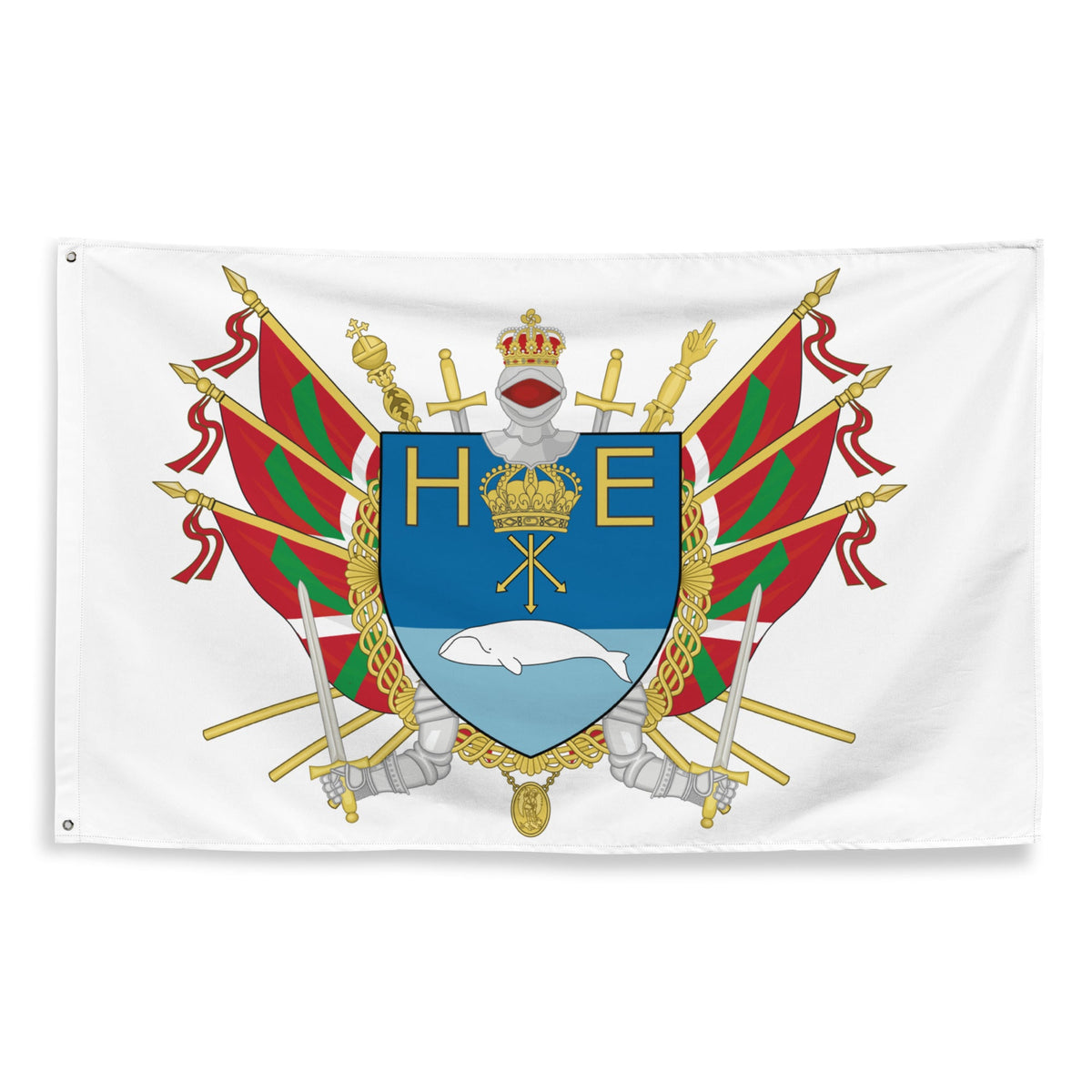 Mini Fanion Drapeau France Avec Blason Hendaye - Décoration Voiture, Souvenir