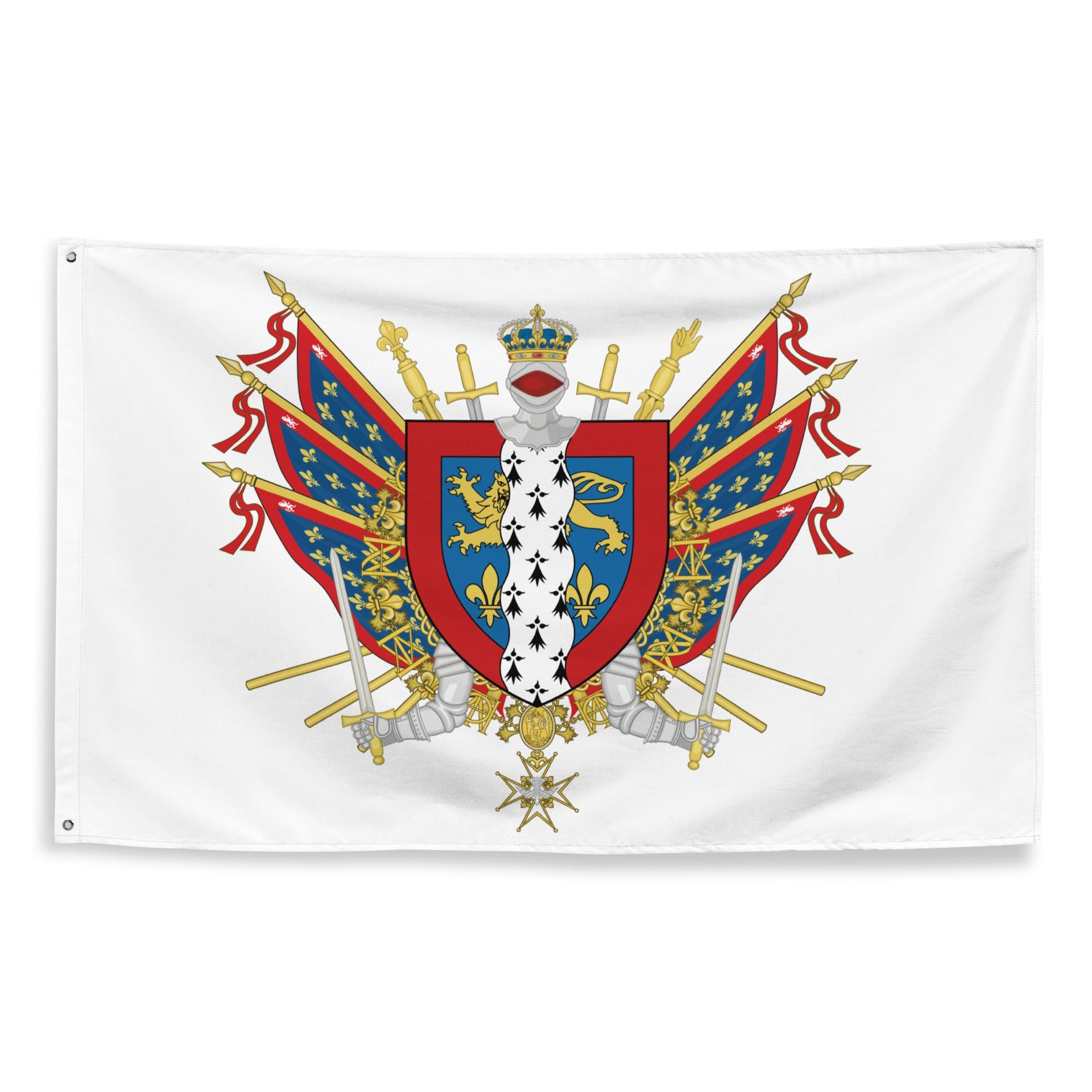 Drapeau Mayenne 20x30 Cm - Polyester 110g/m² - Résistant UV Et Intempéries - Fabriqué En Allemagne