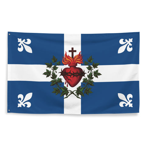 Drapeau Carillon-Sacré-Coeur (Québec) - drapeau québec catholique
