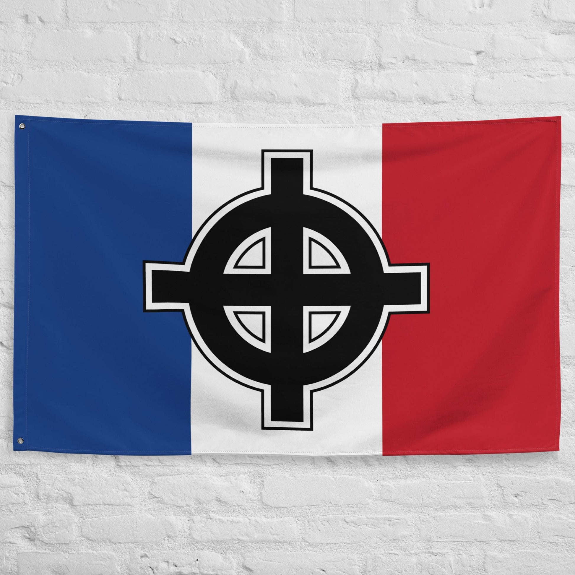 Drapeau - Français Croix Celtique Sapiens