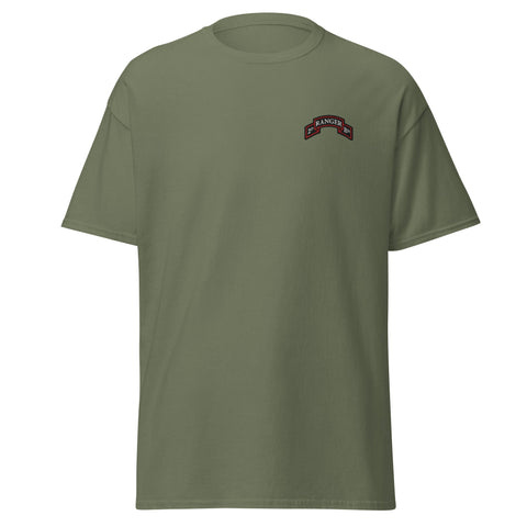 T-shirt - Insigne 2nd Rangers Battalion Vert Militaire / S